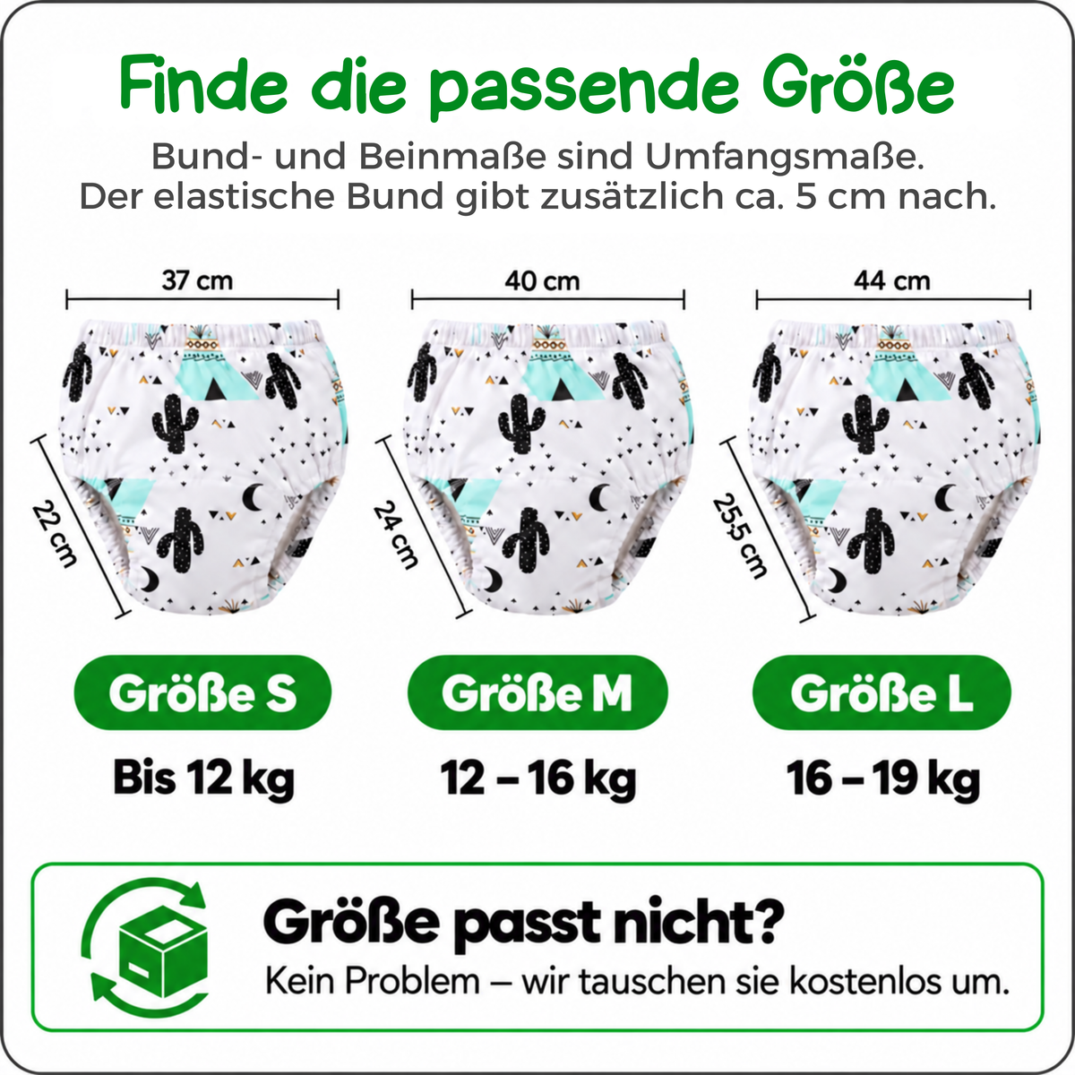 6-Lagen-Trainingsunterhose fürs Töpfchentraining – hilft beim Lernen & schützt Unser 6-Lagen Körpersignal-System™ hilft Kleinkindern, Nässe wahrzunehmen und zu lernen, wann sie aufs Töpfchen müssen, und fängt kleine Missgeschicke auf.